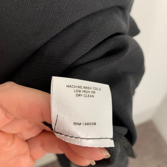 Hatch Collection Jenna Ruffle Button Front Midi Dress Black Maternity New Small - Picture 15 of 16